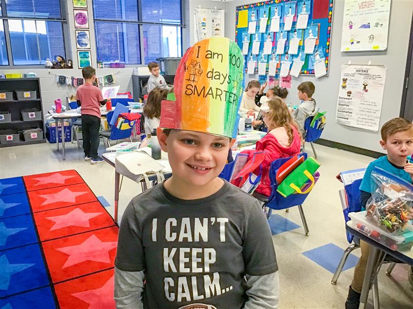Students celebrate the 100th day of school